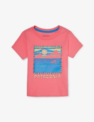 Shop Patagonia Afternoon Pink Graphic-print Short-sleeve Cotton-jersey T-shirt 6 Months - 4 Years