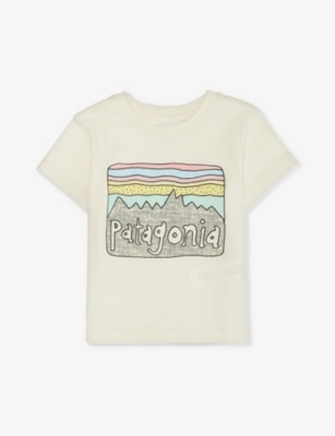 Patagonia Babies'  Undyed Natural Fitz Roy Skies Short-sleeve Organic-cotton T-shirt 6 Months - 4 Years