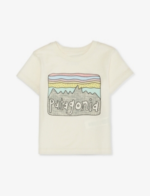 Patagonia Babies'  Undyed Natural Fitz Roy Skies Short-sleeve Organic-cotton T-shirt 6 Months - 4 Years