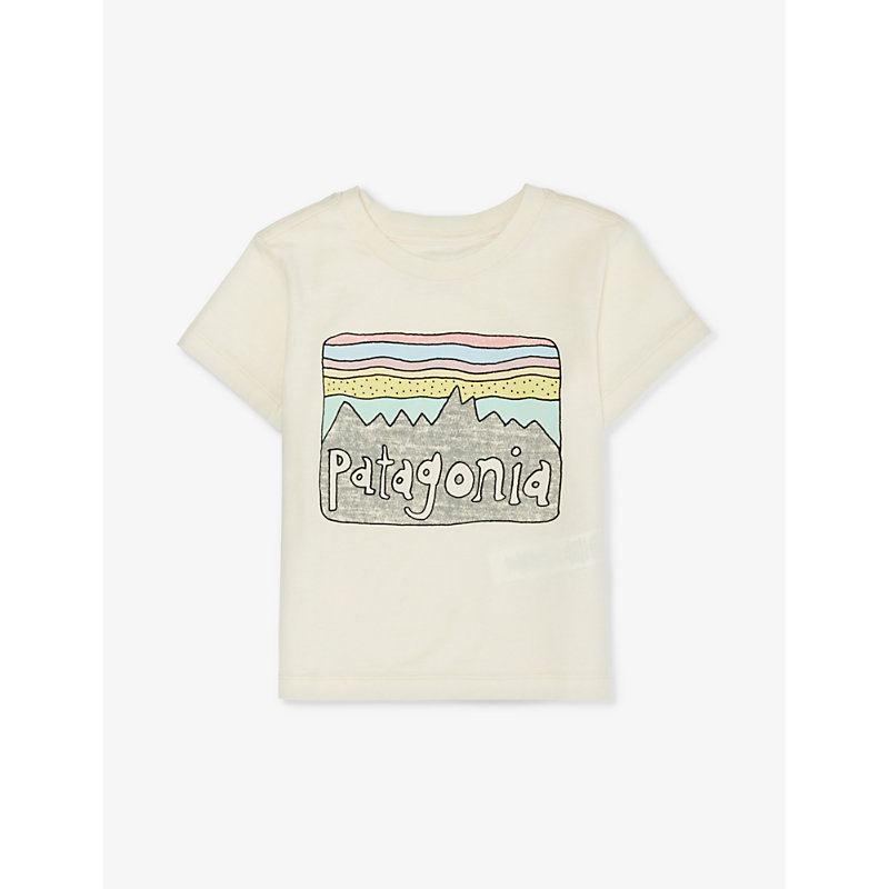 Patagonia Babies'  Undyed Natural Fitz Roy Skies Short-sleeve Organic-cotton T-shirt 6 Months - 4 Years