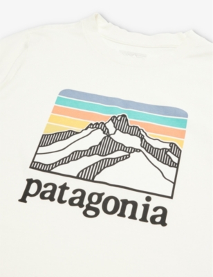 Shop Patagonia Boys Birch White Kids Graphic-print Short-sleeve Organic-cotton T-shirt 5-18 Years