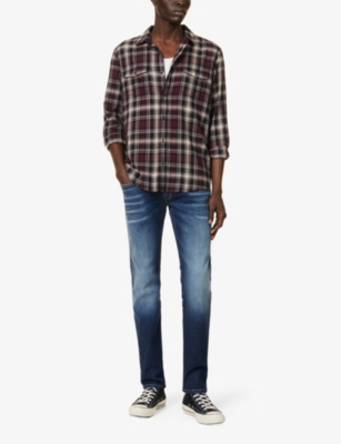 Replay Mens Dark Blue Anbass Regular-fit Slim-leg Jeans In Dark Blue