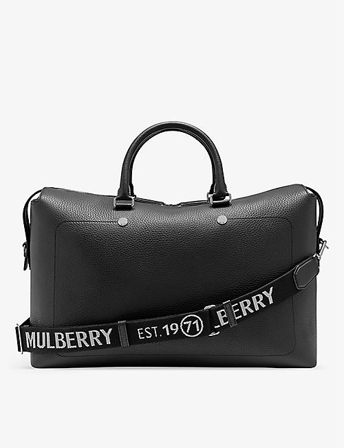 MULBERRY: City Weekender grained leather duffel bag