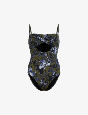 ALLSAINTS: Tatum Batu floral-print stretch-woven swimsuit