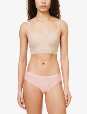 Shop Chantelle Womens Candlelight Peach Soft Stretch Mid-rise Stretch-woven Briefs