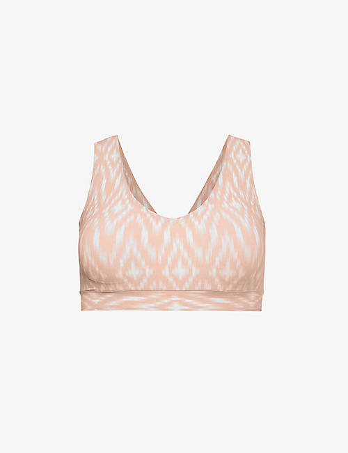 CHANTELLE: Soft Stretch abstract-pattern stretch-woven bra