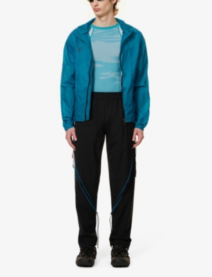Shop Saul Nash Men's Turquoise Lightweight Raglan-sleeve Shell Jacket