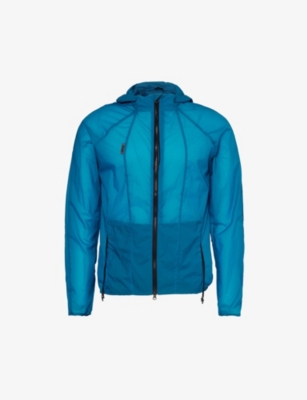 Saul Nash Mens Turquoise Lightweight Raglan-sleeve Shell Jacket