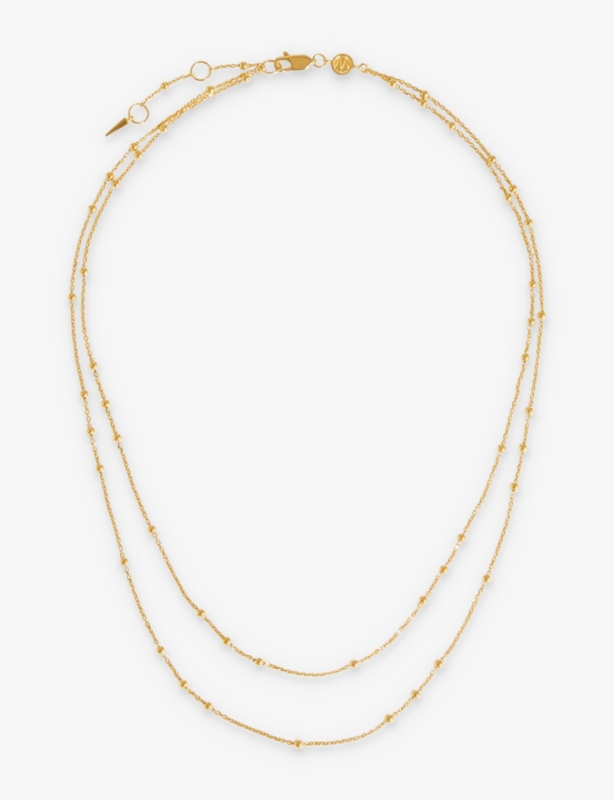 Double Chain 18ct yellow gold-plated vermeil 925 sterling-silver necklace