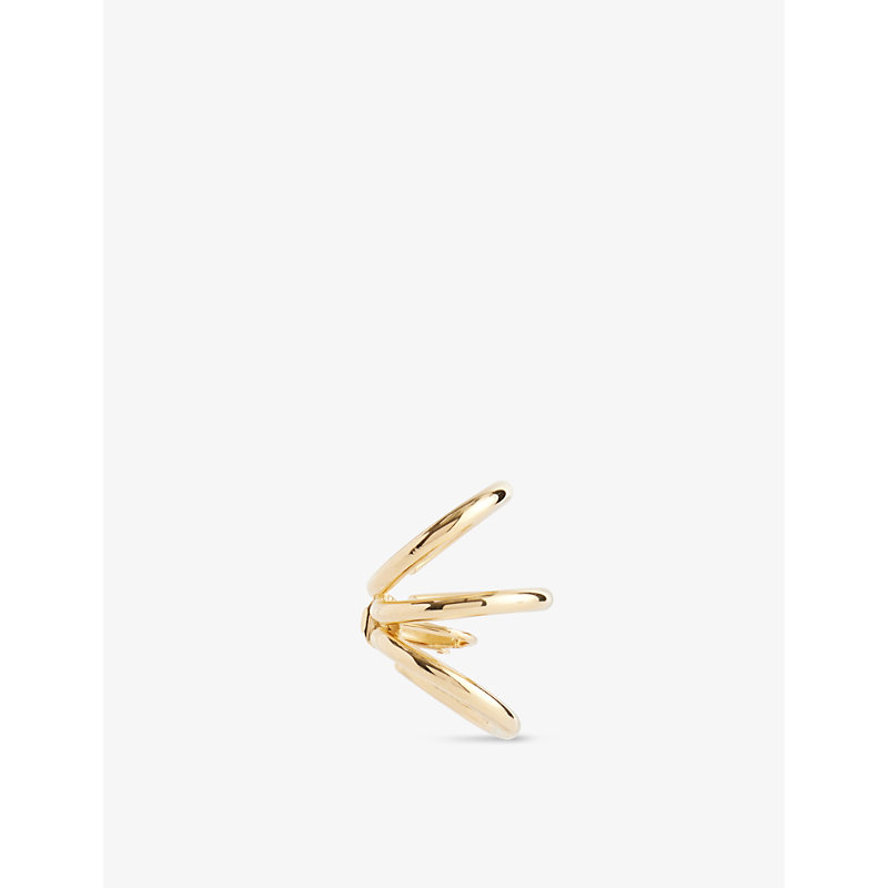 Alaïa Alaia Womens Or Multi-ring Small Brass Earring In Gold