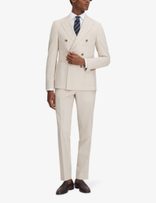 REISS: Belmont slim-fit tapered-leg stretch woven-blend trousers