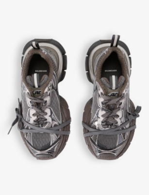 BALENCIAGA: 3XL logo-embossed mesh trainers