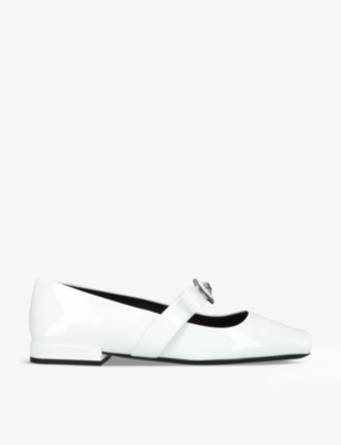 Versace Gianni Ribbon Studded Baller In White