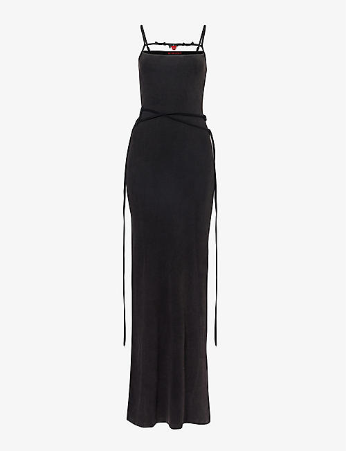 OTTOLINGER: Charmed heart-embellished stretch-organic cotton maxi dress