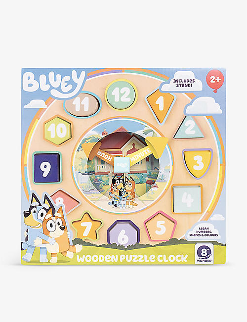 BLUEY: Puzzle wooden clock playset