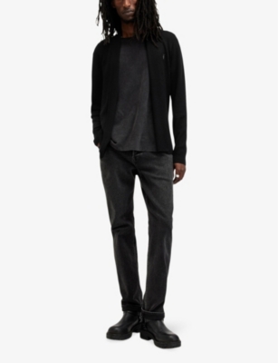 ALLSAINTS: Mode Ramskull-embroidered merino-wool cardigan