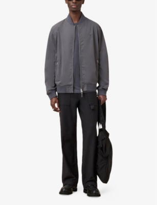 ALLSAINTS: Bassett Ramskull-Embroidered Cotton-Blend Bomber Jacket