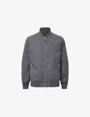 ALLSAINTS: Bassett Ramskull-Embroidered Cotton-Blend Bomber Jacket