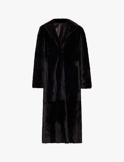 YVES SALOMON: Reversible self-tie shearling coat