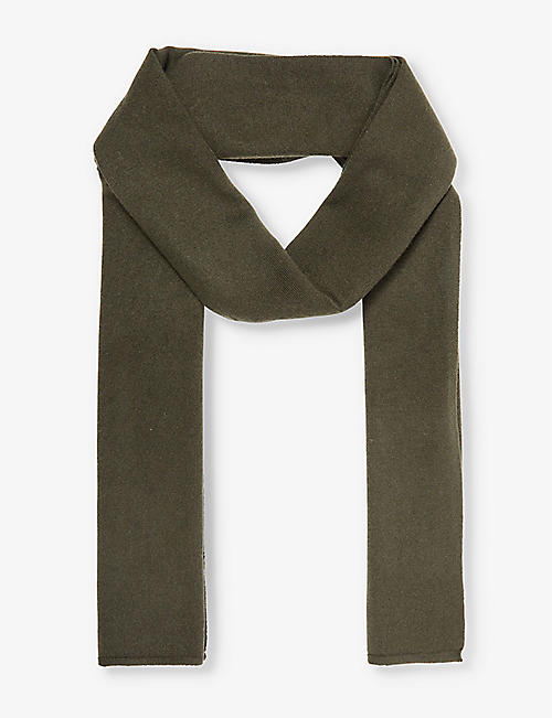 YVES SALOMON: Knitted wool and cashmere-blend scarf
