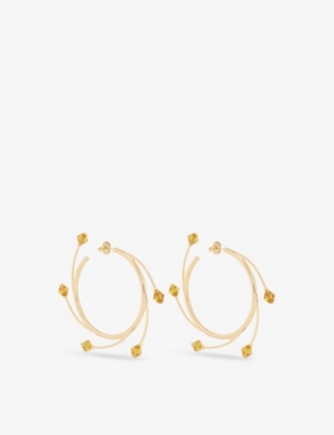HUGO KREIT: Vortex brass earrings