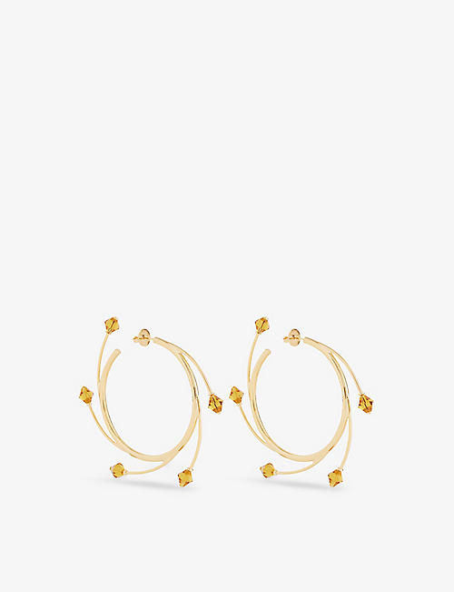 HUGO KREIT: Vortex brass earrings