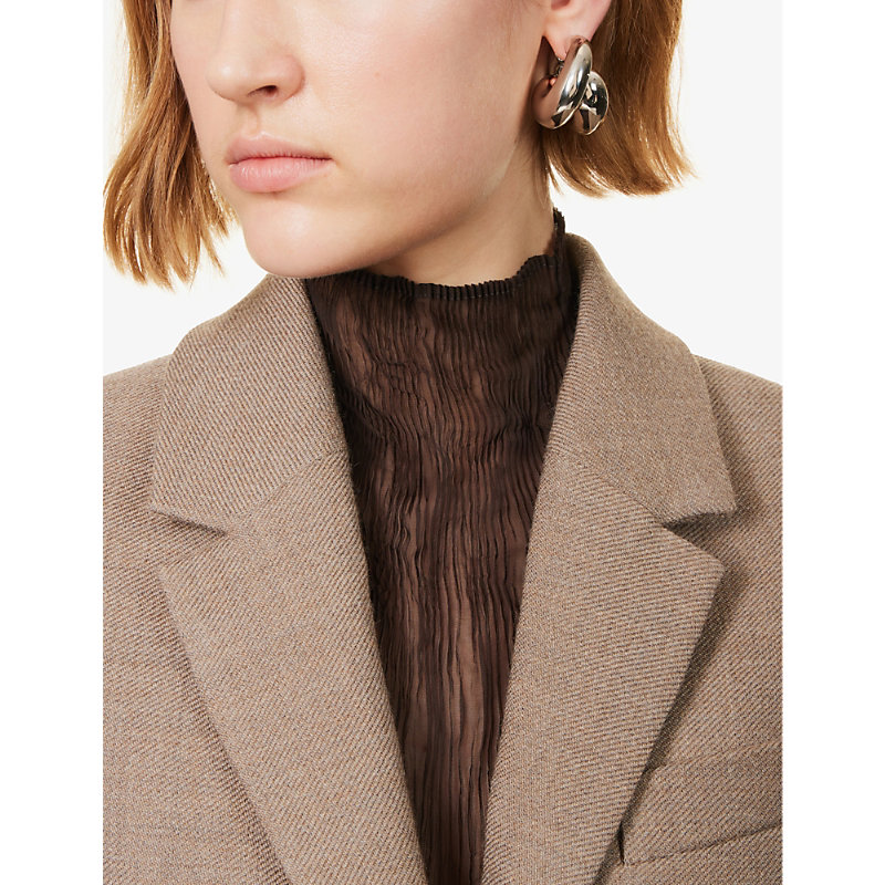 Shop Hugo Kreit Womens Silver Big Buds Brass Earrings