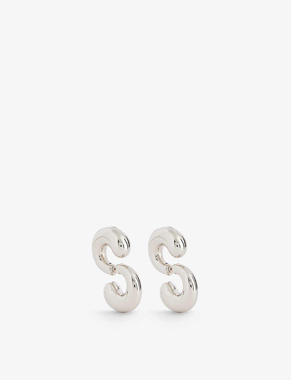 Hugo Kreit Womens Silver Big Buds Brass Earrings