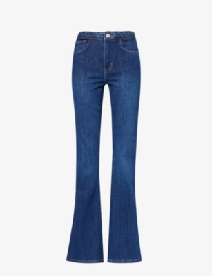 Shop Frame Women's Istanbul Le High Flare Flared-leg High-rise Stretch-denim Jeans