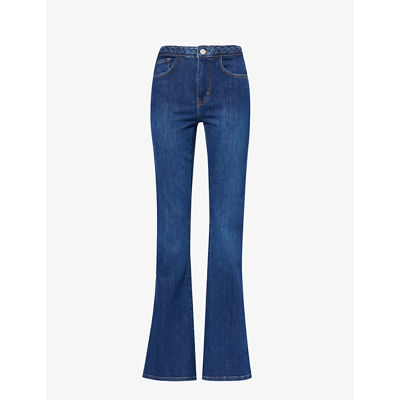 Shop Frame Women's Istanbul Le High Flare Flared-leg High-rise Stretch-denim Jeans