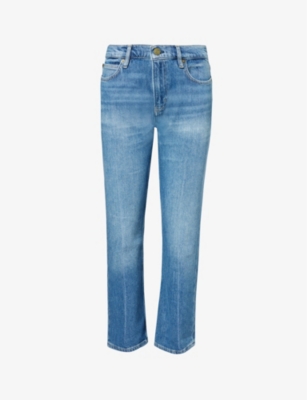 SPANX - Flared-leg high-rise stretch cotton-blend jeans