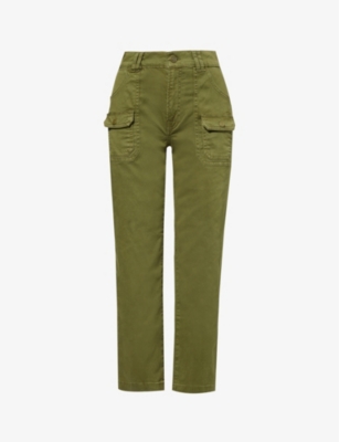 FRAME: Utility relaxed-fit high-rise stretch-cotton trousers