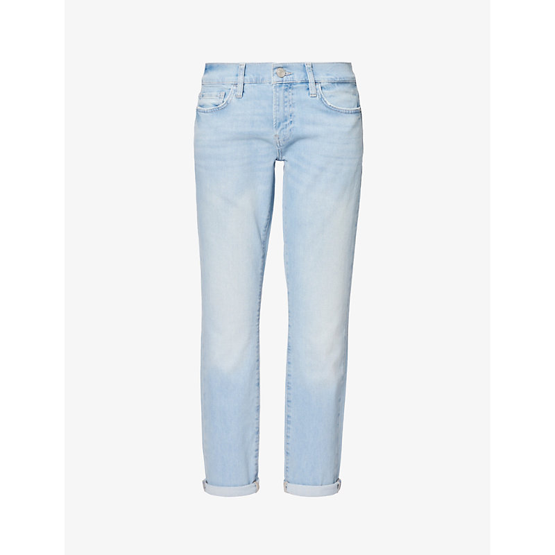 Shop Frame Womens Soap Le Garcon Slim-leg Mid-rise Stretch-denim Jeans