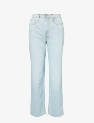 FRAME: Le Jane high-rise straight-leg stretch-recycled-denim blend jeans