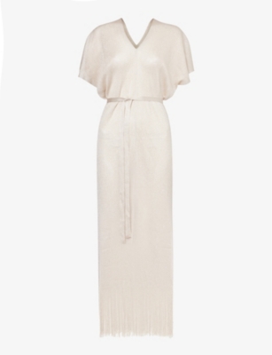 MAX MARA: Macao V-neck knitted cover-up