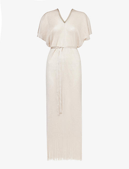 MAX MARA: Macao V-neck knitted cover-up
