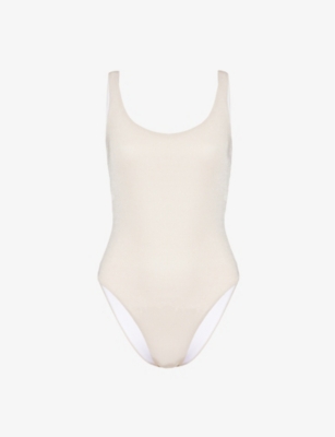 Shop Max Mara Women's Platinum Catrin Scoop-neck Swimsuit