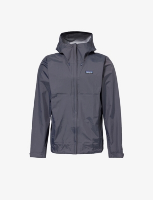Shop Patagonia Men's Smolder Blue Torrentshell 3l Brand-patch Recycled-nylon Jacket