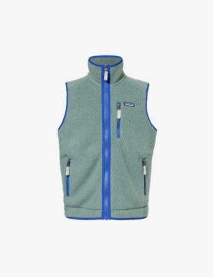 Shop Patagonia Men's Nouveau Green Retro Pile High-neck Recycled-polyester Vest