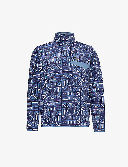 PATAGONIA: Synchilla Snap-T geometric-pattern recycled-polyester sweatshirt