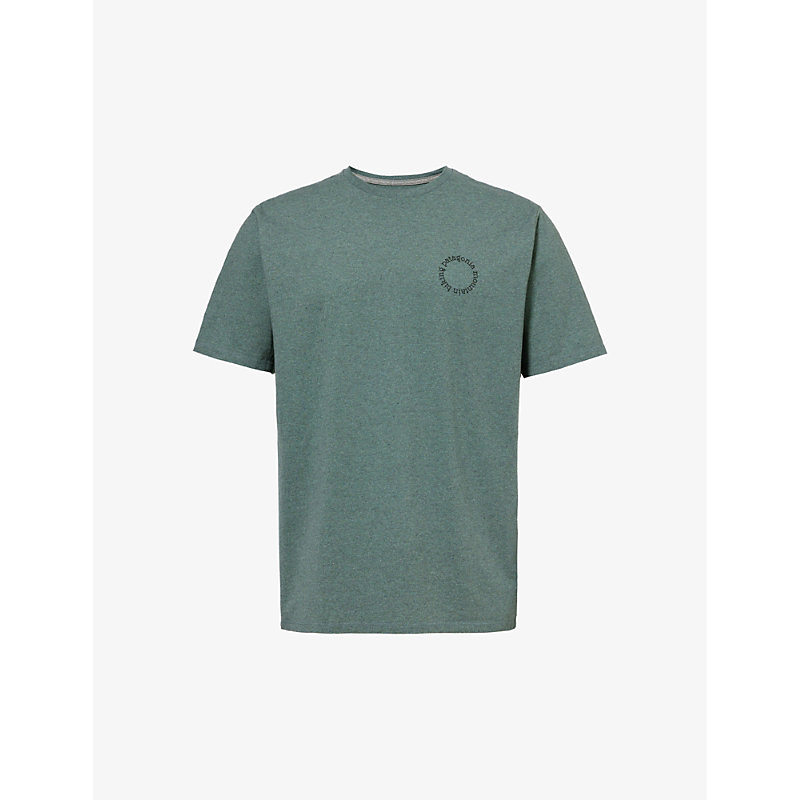 Shop Patagonia Mens Nouveau Green Responsibili-tee Recycled Cotton And Recycled Polyester-blend T-shirt