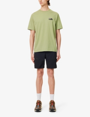 Patagonia Mens Buckhorn Green 73 Skyline Graphic-print Organic Cotton T-shirt In Buckhorn Green