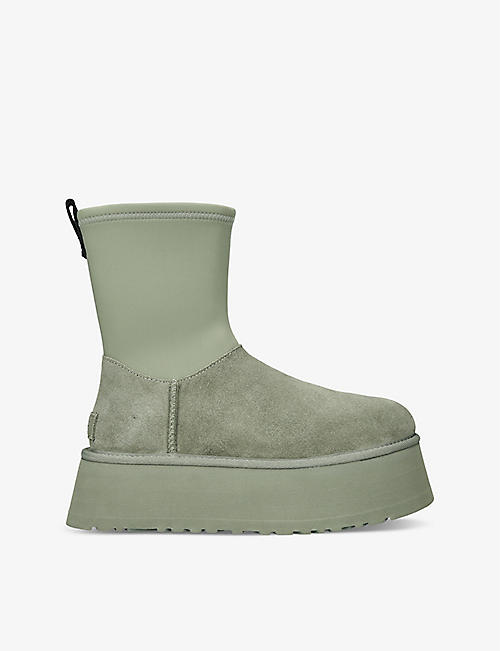 UGG: Classic Dipper suede and neoprene boots