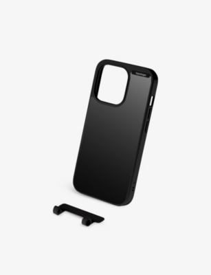 Topologie Womens Matte Black Mirror Bump Branded Iphone 15 Case
