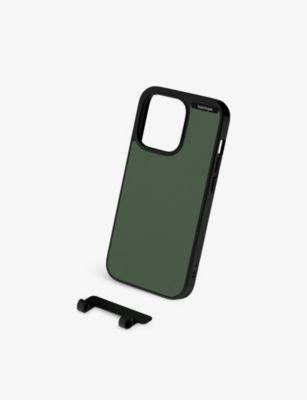 Topologie Womens Matte Black Army Bump Branded Iphone 15 Case