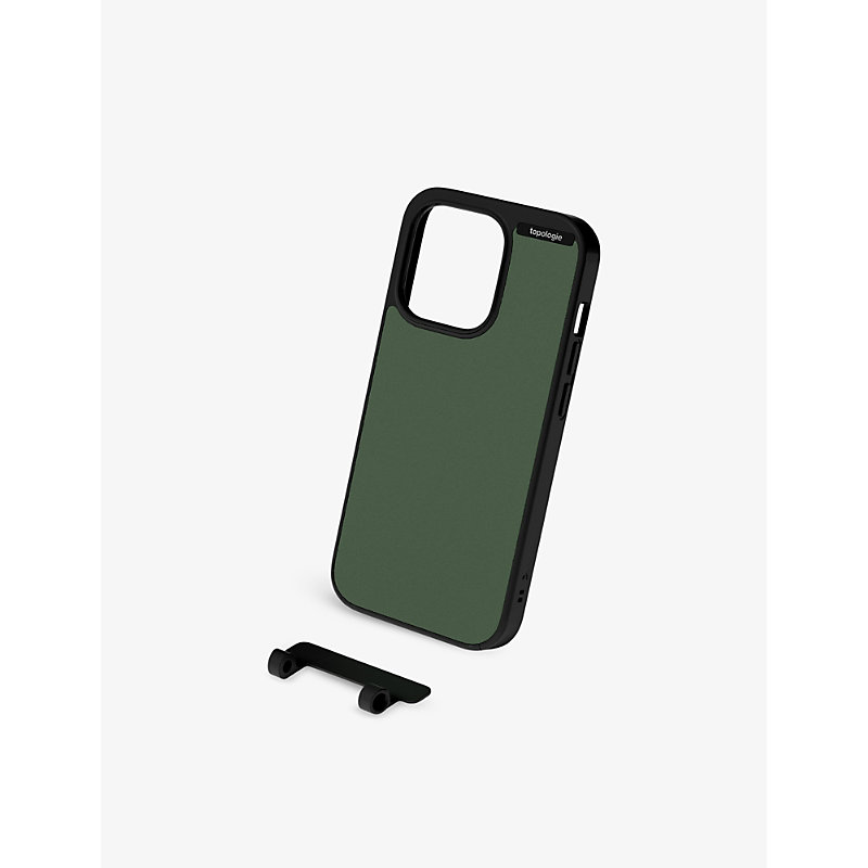 Topologie Womens Matte Black Army Bump Branded Iphone 15 Case