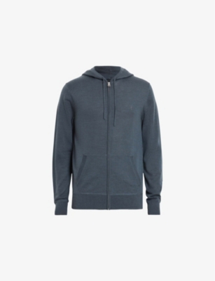 ALLSAINTS: Mode zipped merino-wool hoody