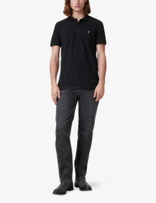Allsaints Reform Ss Polo In Black