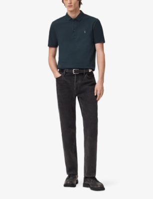 ALLSAINTS: Reform logo-embroidered cotton-piqué polo shirt
