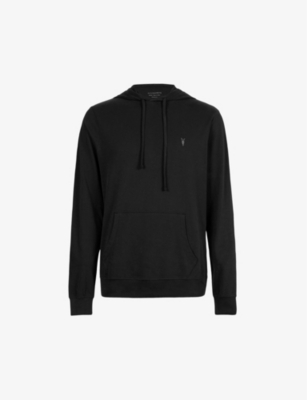 ALLSAINTS: Brace Ramskull-embroidered organic-cotton hoody